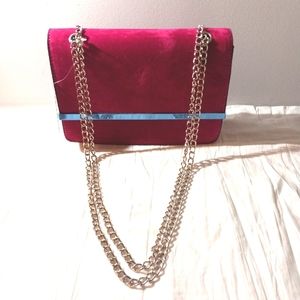 Fuchsia Faux Sude bag